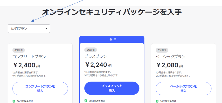 nordvpnのプラン選択