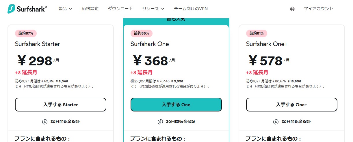 surfsharkの割引