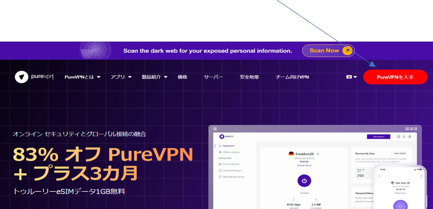 Pure VPNの申込